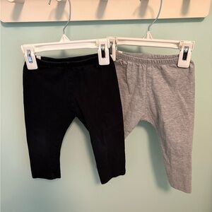 Bundle of Mini Mioche Black and Gray Leggings